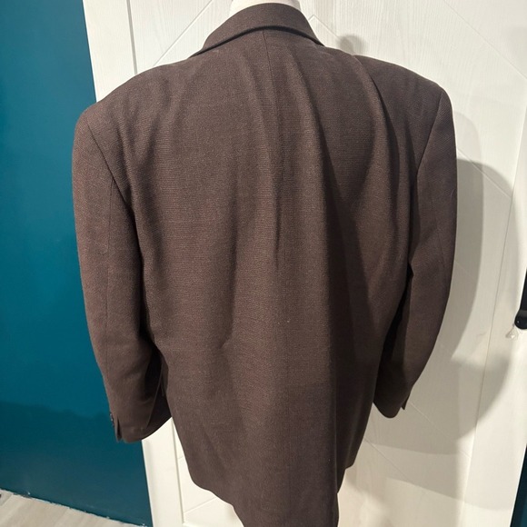 💯  Wool Brown Men's Blazer Vintage/Classic/Retro - Picture 3 of 5